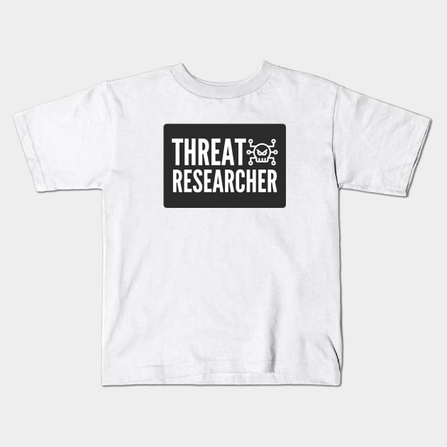 Cybersecurity Threat Researcher Black Background Kids T-Shirt by FSEstyle